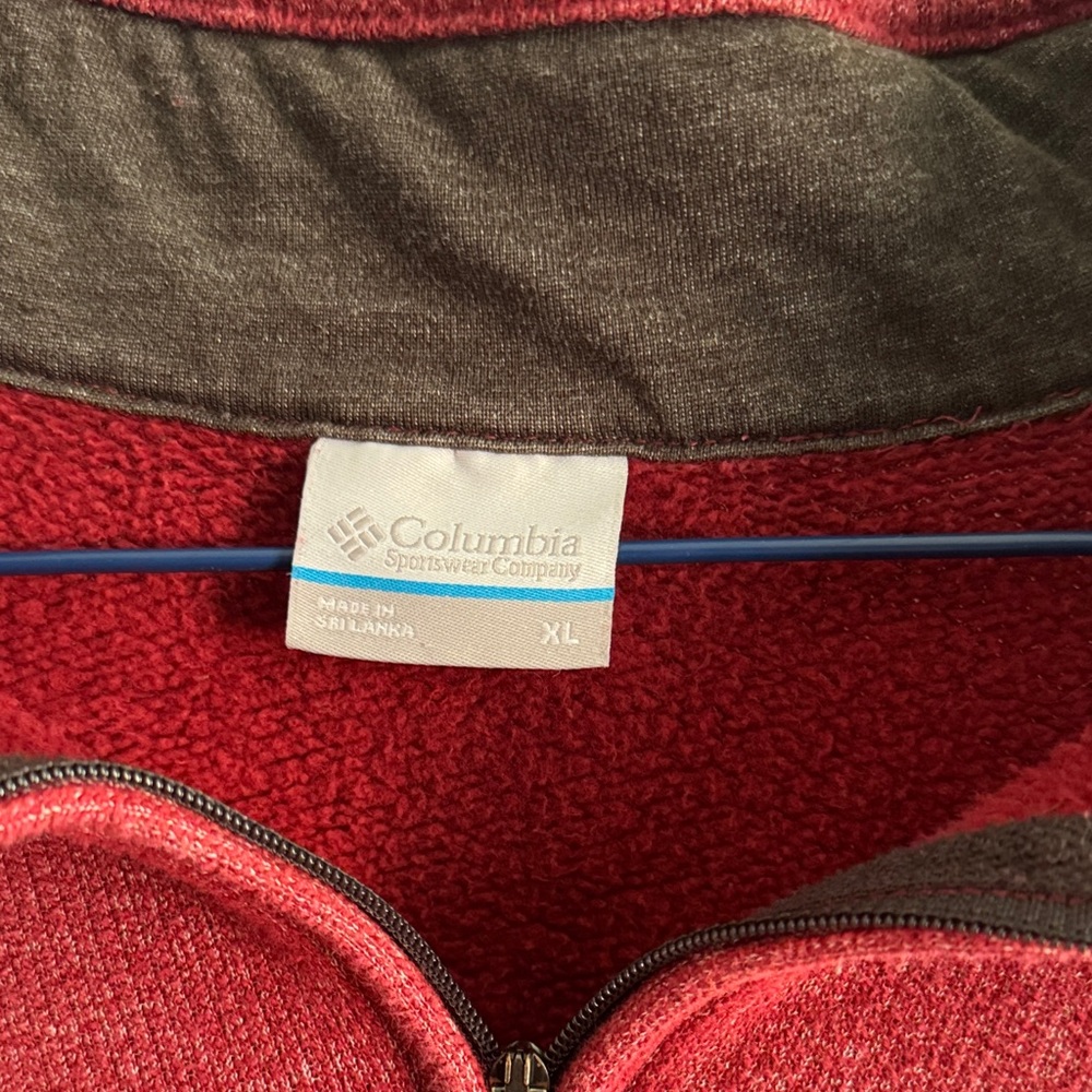 Columbia Red and Gray Fleece Jacket